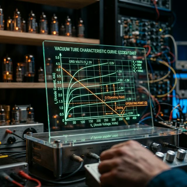 Diseño de recta de carga interactiva para triodo y pentodo