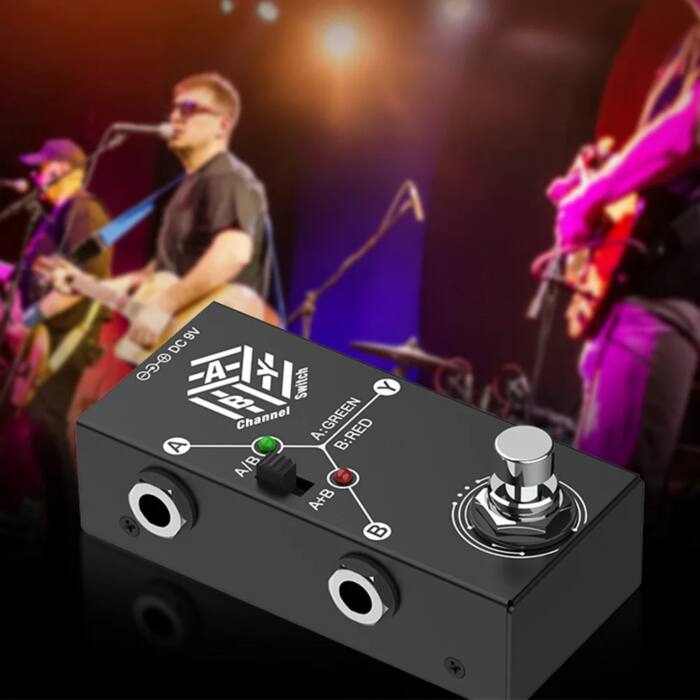 ABY Box-Selector de línea con carcasa de Metal, Pedal de bajo de guitarra True Bypass, Mini Pedal de efecto de guitarra antideslizante para bajo de guitarra eléctrica - Imagen 3
