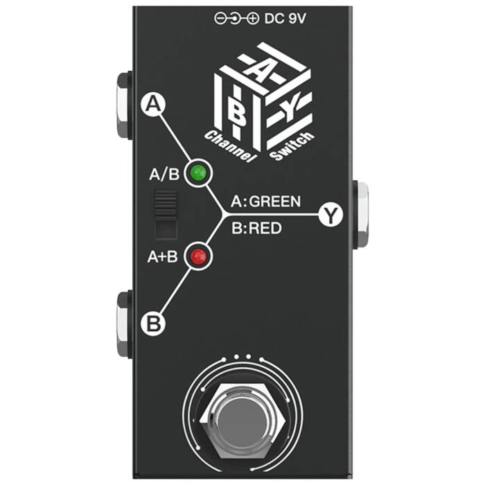 ABY Box-Selector de línea con carcasa de Metal, Pedal de bajo de guitarra True Bypass, Mini Pedal de efecto de guitarra antideslizante para bajo de guitarra eléctrica - Imagen 4
